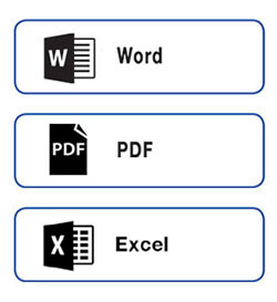 该软件支持MS Word、PDF或Excel等输出格式。